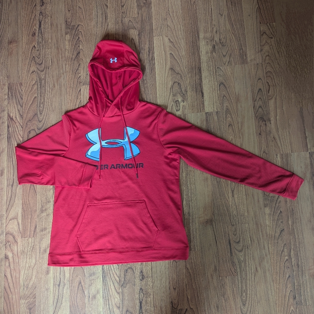 Under Armour Men's Loose Fit Compression Hoodie in Red, Size M